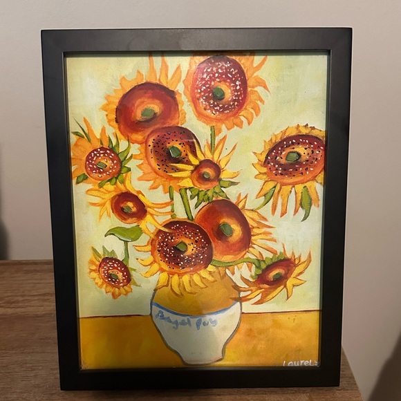 Other - Bagel Sunflower Print